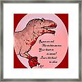 Allosaurus - Valentine Framed Print