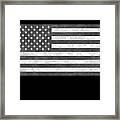 Tactical Usa Flag Retro Framed Print