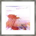 Tall Grass And Elephant Framed Print