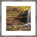 Tanyard Creek Falls Nature Panorama - Northwest Arkansas Framed Print