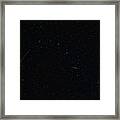 Tau Herculid Meteor And Satellites Framed Print