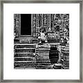 Temple Of Cambodia Black White Framed Print