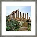 Temple Of Juno Agrigento Framed Print