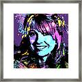 Teri Garr Psychedelic Portrait Framed Print