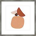 Terracotta Abstract 64 - Modern, Contemporary Art - Abstract Organic Shapes - Minimal - Brown Framed Print