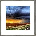 Texas Stormy Sunset Framed Print