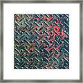 Texture Photographs - Painted Tread Plate Framed Print