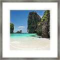 Thailand - Nui Bay On Koh Phi Phi Don Island Framed Print
