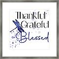 Thankful Indigo Framed Print