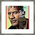 The 100 Most Influential People - Dwayne Johnson Framed Print