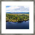 The Aerial View Of A Slow Moving River In Rural Dumfries And Galloway South West Scotland Framed Print