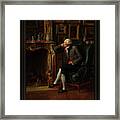 The Baron De Besenval In His Salon De Compagnie By Henri-pierre Danloux Classical Art Reproduction Framed Print
