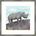 The Black Rhino - Wildlife Of Africa Framed Print
