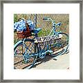 The Blue Bike Framed Print