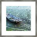 The Boat At The Dry Lake Framed Print