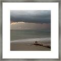 The Coming Of The Storm From Ocean Framed Print