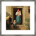 The Compassionate Child By Ferdinand Georg Waldmuller Framed Print