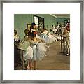 The Dance Class By Edgar Degas Framed Print