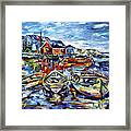 The Fishing Boats Of Peggy's Cove Framed Print