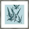 The Flying Monkeys From The Wizard Of Oz In Blue Framed Print