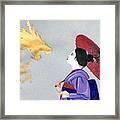 The Geisha And The Dragon Framed Print