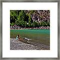 The Girl At The Shore Framed Print
