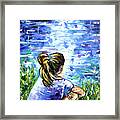The Girl By The Lake Framed Print