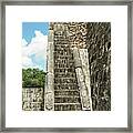 The Great Ball Court Stairs Chichen Itza Framed Print