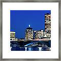 The Hancock Over The Longfellow Bridge Boston Ma Charles River Framed Print