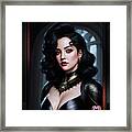 The Havenshaw, Lady Oosternic Captivating Ai Concept Art Portrait By Xzendor7 Framed Print