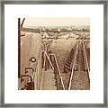 Vintage Railroad - The Hump At Roseville, Ca Yard Framed Print