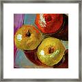 The Joy Of Three Fruits Framed Print