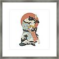 The Kiss Ukiyo-e Framed Print