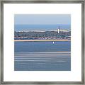The Lighthouse Of Cap Ferret On The French Bassin D'arcachon Framed Print
