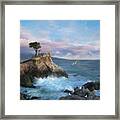 The Lone Cypress At Cypress Point Framed Print