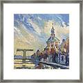 The Mare Church And Mare Bridge Leiden Framed Print