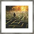 The Maze Land Framed Print