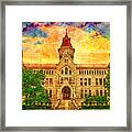 The North Side Of The Main Building Of St. Edward's University In Austin, Texas, At Sunset Framed Print