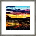 The Oakland-alameda County Coliseum In Sunset Light Framed Print
