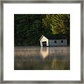 The Old Boathouse At Sunrise Framed Print