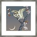 The Owl And The Moon Framed Print