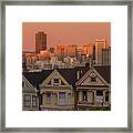 The Painted Ladies At Sunset Framed Print