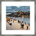 The People In Grey Framed Print