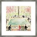 The Pool Room At The Four Seasons New York Framed Print