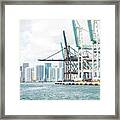 The Port Of Miami Framed Print