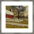 The Red Barn Framed Print