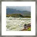 The River By The Bridge Near Portree Framed Print