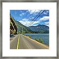 The Road Along Harrison Lake Framed Print
