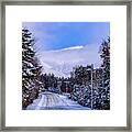 The Road To The Mountain. Framed Print