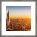 The Shard At Sunset, London, England Framed Print